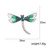 Broche de libélula con gota de aceite de esmalte de moda japonesa y coreana, broche de insecto con diamantes de imitación de aleación, accesorios de ropa que combinan con todo, al por mayor