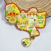 [Serie Jiangsu] Pegatinas para refrigerador de la ciudad de Nanjing, Suzhou, Changzhou y Yangzhou. Recuerdos turísticos económicos de la Universidad de Nanjing.