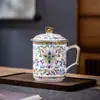 Jingdezhen porcelana escritório Copa grande capacidade home office presente Copo criativo chinês com tampa