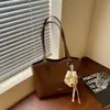 Bolsa de ombro grande minimalista transfronteiriça para mulheres, nova moda 2026 bolsa de aula para estudante universitário, bolsa tote de grande capacidade para o verão