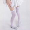 Calcetines Altos de Terciopelo con Lazo Blancos Estilo Ballet Calcetines Hasta el Muslo Estilo Japonés Medias Jk Verano Deseo Puro Chica Linda