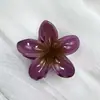 Pinza para el cabello de flor de plumeria de suministro transfronterizo, color degradado, moderno accesorio para el cabello para recogidos de mujer, pinza de tiburón