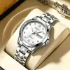 Reloj de Cuarzo con Banda de Acero Ailifida para Mujer al por Mayor Impermeable Luminoso Ultrafino Hebilla Doble Mariposa Reloj de Negocios