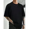 Transfronterizo Europeo y Americano Verano Color Sólido Cuello Redondo Algodón Casual Deportivo Correr Simple Manga Corta Blanco