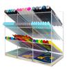 Porta-Canetas Transparente Acrílico Criativo Escada Rack de Armazenamento Porta-Caneta Gel Caneta Marcadora Porta-Canetas Acrílico para Mesa de Estudante