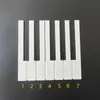 Teclado de piano branco couro branco couro branco sem lateral couro branco peça superior