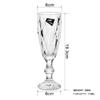 Taça de Champanhe Europeia em Relevo Vidro Transparente Espesso Sem Chumbo Doméstico Vintage Taça de Vinho Vinho Tinto Utensílio de Vinho