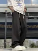 Pantalones Deportivos de Baloncesto Grises para Primavera y Otoño Estilo Hong Kong para Hombre Pierna Recta Marca de Tendencia Pierna Ancha Holgada Casual Micro Acampanados Pantalones Largos