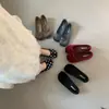 Aumento de Altura Interior Estilo Coreano Nicho Lunares Pie de Cerdo Punta Dividida Herradura Zapatos Planos de Moda para Mujer Otoño Nuevos Slip-on Zapatos de Ballet