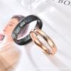 Suministro de Joyería para Comercio Electrónico Europeo y Americano Anillos de Pareja de Acero de Titanio Corona Herkinghisqueen Fabricante Mayorista Chapado en Oro