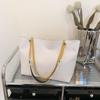 2023 Verão Nova Cor Sólida Moda Estilo Coreano Bolsa de Ombro Feminina Casual Bolsa Tote Axilar Simples Bolsa Feminina Portátil