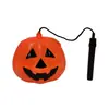 Decoração de Cena com Lanterna de Abóbora de Halloween Balde de Abóbora Portátil Adereço de Lâmpada Luminosa para Brincar de Fantasia Infantil