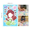 Stickers Holográficos Transfronterizos de Sirena Cambiantes para la Cara Ins Láser DIY Libro de Mano Rompecabezas Impermeables Lindos de Dibujos Animados para Niños