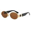 Gafas de Sol Redondas Nuevas 2025 Metal Trendy Gafas de Sol de Influencer para Mujer Retro Estilo Lisa Gafas de Sol para Fotos
