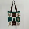 Bolso Tejido de Diseñador Transfronterizo con Rayas en Contraste, Bolso Tote de Gran Capacidad, Bolso de Hombro para Mujer, Bolso de Axila, Bolso Cubo para Mujer