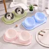 Comedero Inclinado para Mascotas de 15°, Anti-Hormigas, Doble Tazón de Acero Inoxidable, Anti-Golpes, Protección de la Columna Cervical, Comedero Saludable, Bebedero, Fácil de Limpiar