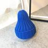 Moda Coreana Chapéu de Tricô com Placa de Luz Colorida Doce Cor Sólida Unissex Outono e Inverno Chapéu de Lã Pontudo Quente para Casal