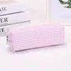 Bolsa de Maquiagem Xadrez Estilo Coreano Bolsa Simples de Armazenamento em Grade Organizador de Maquiagem Portátil Estojo de Lápis para Material Escolar Estudante logo