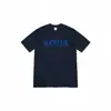 Camiseta de Peso Pesado Moda Americana Transfronteriza Estampado de Letras Supreme Corte Caja Cuello Redondo Manga Corta para Hombres y Mujeres Camisetas Sueltas Casuales para Hombres y Mujeres