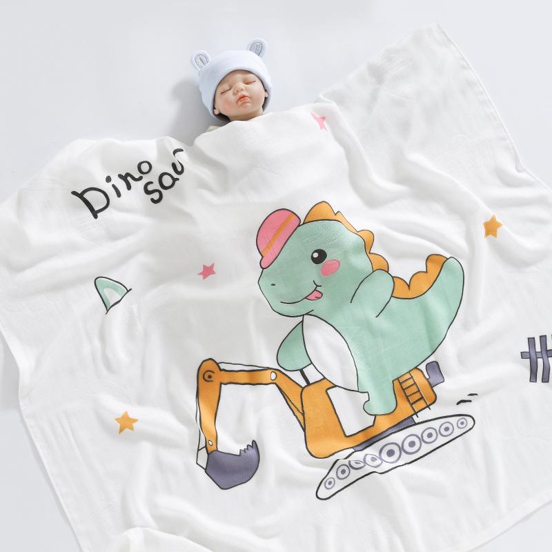 竹纤维盖毯 -机车小恐龙-cib