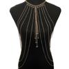 Cadena para el cuerpo con borlas exageradas, estilo retro, estilo transfronterizo europeo y americano, con borlas de cristal, para el pecho, sexy, para bikini y cintura de mujer.