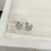 Brincos Geométricos de Aço Titânio com Zircônia e Tarraxas de Bola para Mulheres, Brincos Brilhantes de Aço Titânio, Série Buling Buling