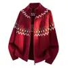 Suéter masculino transfronteiriço 2026 outono e inverno novo suéter jacquard masculino com gola alta, casaco masculino tamanho grande, blusa de tricô