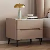 Mesa de noche de madera maciza con chapa de madera, lujo ligero, mesita de noche, mueble de noche, simple, para el hogar, de alta gama, moderno, almacenamiento para dormitorio, pequeño nuevo