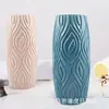 Jarrón de plástico colorido estilo europeo para el hogar flor seca dispositivo de flores decoración de mesa de comedor sala de estar contenedor de arreglo floral geométrico