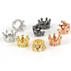 Cuentas de Circonita Incrustadas en Cobre Cuentas Espaciadoras Accesorios para Pulseras Piezas para Joyería DIY Pulsera Collar Broche Broche Espaciador Piezas para Accesorios de Cabello Hechos a Mano