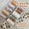 Pegatinas de Transferencia para Uñas de Muñeca de Tela Retro Estilo Coreano Parche de Lirio Encaje Patchwork y2k Milenio Subcultura Pegatinas para Uñas