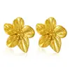 Nuevos pendientes de flor de moda ins transfronterizos europeos y americanos para mujer pendientes geométricos de acero inoxidable de oro de 18 quilates pendientes venta al por mayor