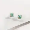 F136 titanio Ópalo aretes de botón garra insertada clavos para el cartílago del oído cuerpo de aleación de titanio G23 joyería para perforación de cuerpo aretes accesorios