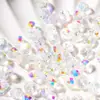Lanterna Colorida Ab de Cristal Contas Lisas Contas Soltas Contas de Vidro com Contas Contas de Vidro de Calcedônia Pulseira Feita à Mão DIY Acessórios para Joias