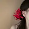 Pasador de Mariposa Orquídea Estilo Vacaciones de Verano para Mujer, Accesorio Lateral de Flor Falsa para el Cabello, Pinza para el Cabello de Alta Gama Estilo Coreano, Adorno para el Cabello Estilo Antiguo para Sesión de Fotos