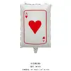 Globos de Película de Aluminio de Cartas de Póker Cuadrados Corazón de Melocotón Corazón de Ciruela Corazón Negro Fiesta Decoración Temática de Fiesta Venta al por Mayor Transfronteriza