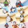 Broche de Esmalte de Abóbora Animal de Desenho Animado Novidade Divertida Perfeito para Decoração de Halloween Presente Acessório para Mochila Roupas