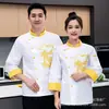 Uniforme de Chef de Cocina, Repostería y Restaurante para Hombre, Ropa de Chef Blanca Pura, Uniforme de Trabajo de Manga Larga para Restaurantes Occidentales y Restaurantes de Comida Rápida, Ropa de Otoño e Invierno