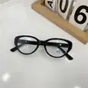 Gafas Retro Cat-Eye para Miopía Montura de Mujer Estilo Coreano Montura de Gafas para Cara Desnuda Hombres Marco de Gafas Planas Anti-Luz Azul Venta al por Mayor