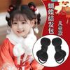 Traje antiguo Hanfu para niños peluca estilo antiguo femenino trenza lazo moño bola accesorios para foto peinado suave