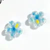 Accesorios de resina de flor translúcida brillante simulada para joyería DIY, pegamento de crema hecho a mano, zapatos con agujeros, pasadores para el cabello y accesorios para el cabello