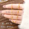 Colar de Contas Brilhantes Estilo Disco de Luxo Leve Transfronteiriço para Mulheres Corrente de Clavícula Ouro de Areia Vietnamita Joias Tendência Banhadas a Ouro Cobre Atacado