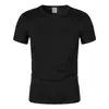 Nova Camiseta de Malha de Secagem Rápida de Verão para Homens, Estilo Fino de Seda de Gelo, Caimento Solto, Tamanho Grande, Unissex, Manga Curta Personalizável para Vendas Transfronteiriças