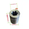 Llave de vaso hexagonal interior de 6 estrías y 6 dientes, con estrías rectangulares, para acoplamiento de motor hidráulico de tractor agrícola, manguito de eje estriado, tipo universal
