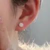 Clavo de hueso de oreja de girasol ópalo dulce todo partido clavo de hueso de oreja brillante tornillo