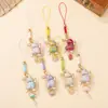 Broche Colgante de Conejo de Jade de la Fiesta de Medio Otoño Brocado de Canción Hanfu Colgante Pequeño del Zodiaco Adorno de Brocado de Canción Producto Cultural y Creativo Terminado para Atracciones Turísticas