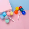 Insertos de Globo de Plástico de Colores Macaron, Globos Pequeños de Colores, Repostería de Postres, Adornos de Decoración para Pasteles de Cumpleaños