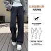 Pantalones Anchos de Lana Acetato Transfronterizos para Mujer 2025 Nuevo Otoño e Invierno Forrados de Polar Rectos Estrechos Deportivos Casuales