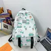 Mochila escolar de comércio exterior para mulheres, mochila de grande capacidade com estampas fofas, ultraleve, resistente à sujeira, estilo faculdade, mochila estudantil de alta aparência