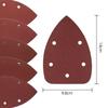Lixa Vermelha Triangular de 5 Furos Flockada para Lixamento a Seco Mais Vendida no Exterior Lixa a Vácuo Anti-Empastamento Resistente ao Desgaste com Suporte de Veludo